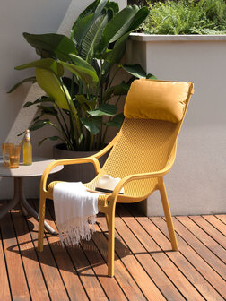 Net loungestoel senape