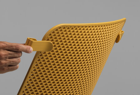 Net loungestoel senape