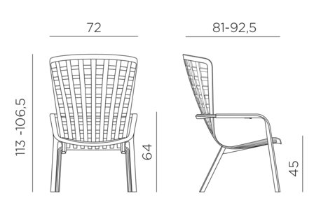 Nardi Folio relax fauteuil tabacco - hoogwaardig kunststof - verstelbare rugleuning