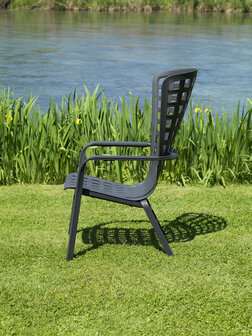 Nardi Folio relax fauteuil antraciet - hoogwaardig kunststof -  verstelbare rugleuning