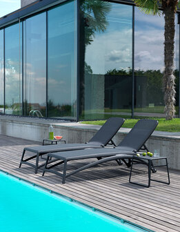Nardi Atlantico ligbed in de kleur: antraciet/celeste