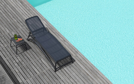 Nardi Atlantico ligbed in de kleur: antraciet/celeste
