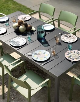 Nardi Rio 210 - Tuintafel - 210/280x100 cm - Antraciet