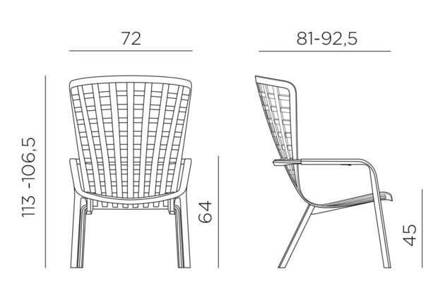 Nardi Folio relax fauteuil tabacco - hoogwaardig kunststof - verstelbare rugleuning