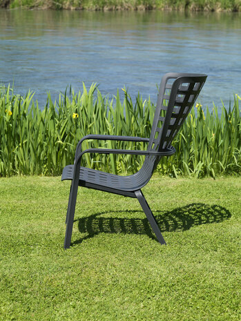 Nardi Folio relax fauteuil antraciet - hoogwaardig kunststof -  verstelbare rugleuning