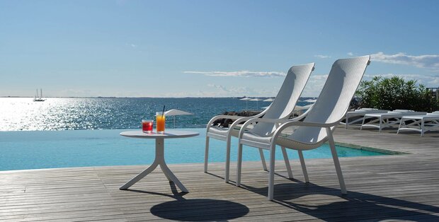 Nardi outdoor Net - Loungestoel - kleur Wit - Stapelbaar - 100% Recyclebaar