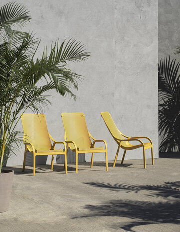 Nardi outdoor Net - Loungestoel - kleur Senape - Stapelbaar - 100% Recyclebaar