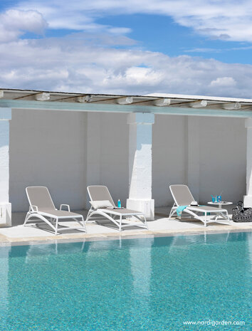 Nardi Atlantico - Ligbed - Wit / Tortora