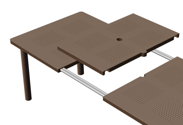 Nardi Libeccio - Tuintafel 160/220x100 cm - Antraciet