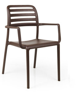 Nardi kunststof tuinstoel Costa kleur: caffe