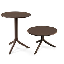 Nardi Spritz kunststof tuintafel rond 60 cm caffe