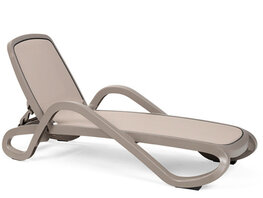 Nardi Alfa - Ligbed - tortora/tortora - Volledig vlak -  Armleggers - Stapelbaar