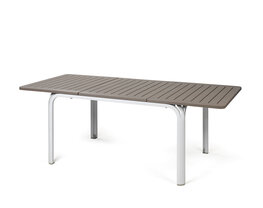 Nardi Alloro 140 - Tuintafel uitschuifbaar - Tortora / Wit